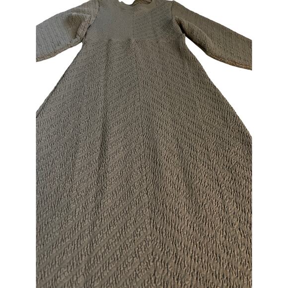 Free People Gabby Boho Textured Seamless Midi Dress in Coconut Shell Size Medium - Picture 8 of 11